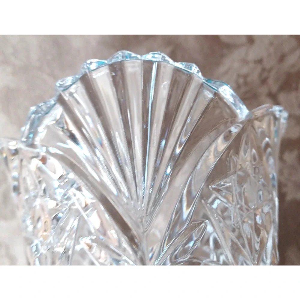 VTG JG Durand Lead Crystal Clear Glass Vase 6 1/2x 4 Vincennes
